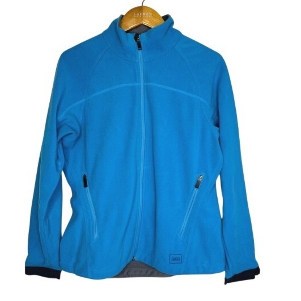 REI Fleece Jacket Women's Large Blue‎ Full Zip